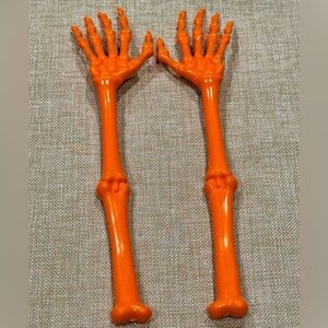 Skeleton Halloween Orange Party Tongs